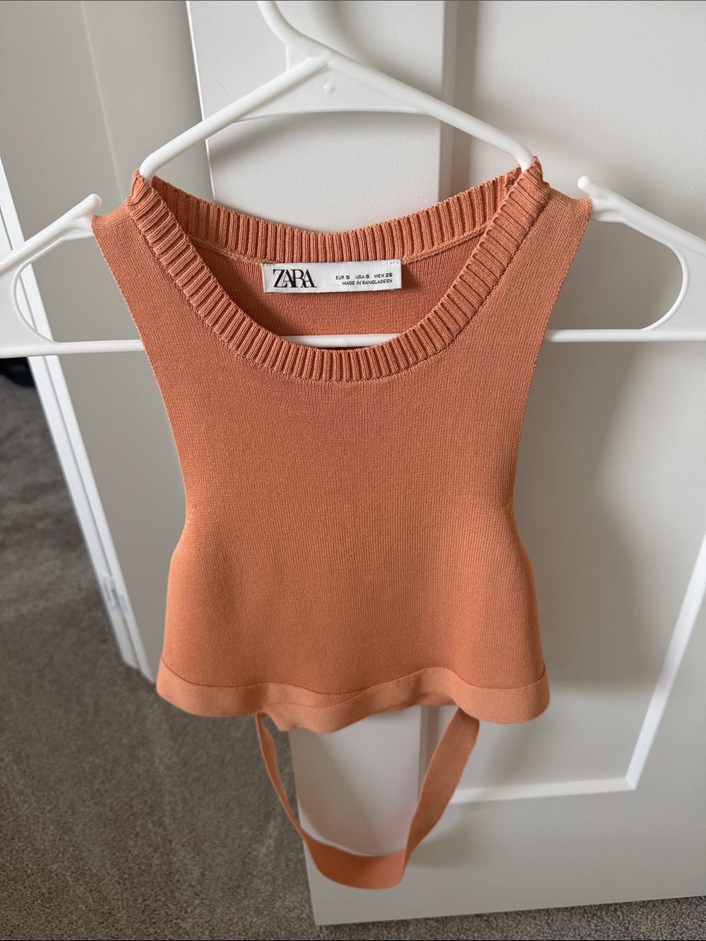 ZARA Women's Terracotta Knit Tank Top